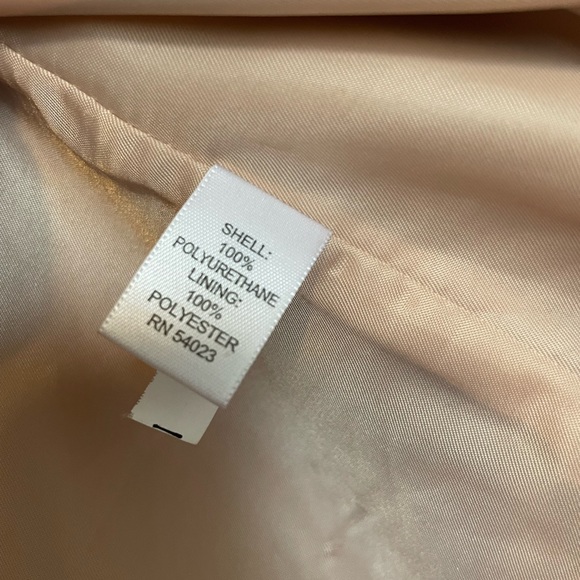 Piperlime Blush Faux Leather Jacket Size Large - Picture 3 of 7